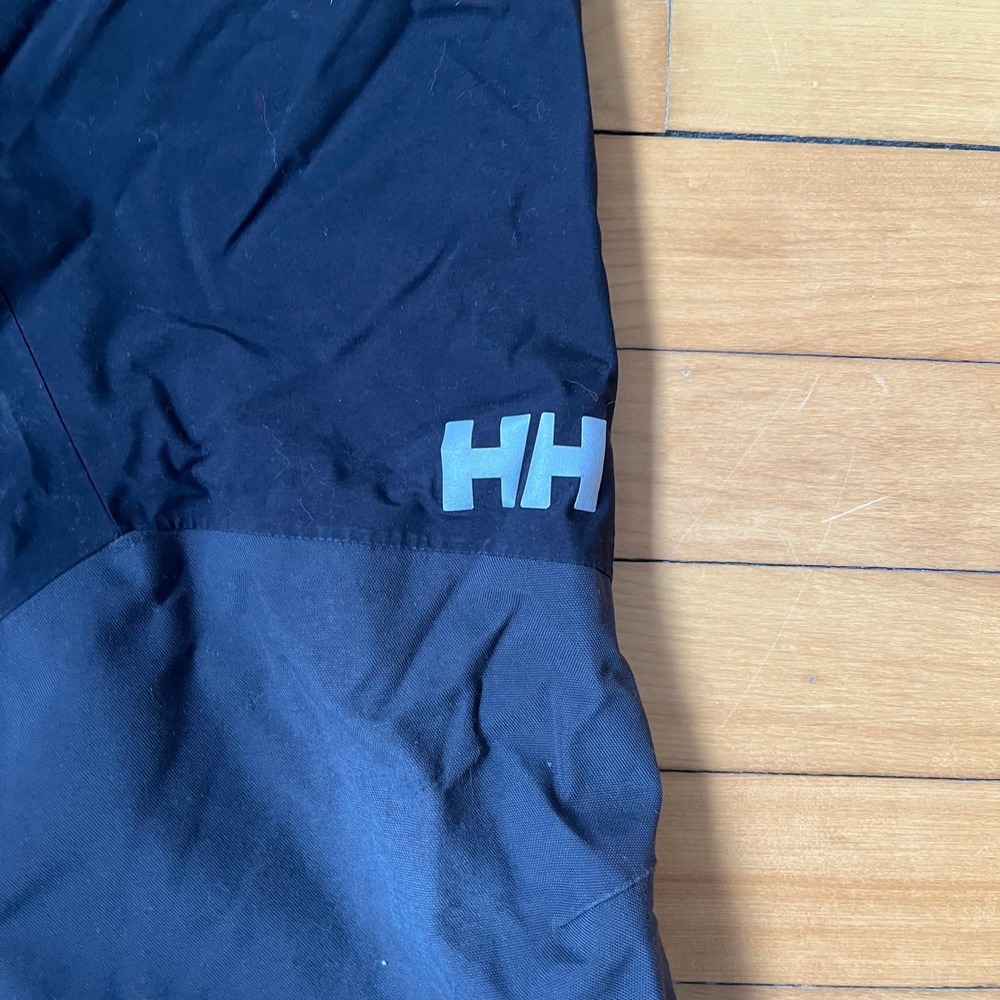 Helly Hansen Kids Snow Bib Overalls Black Navy Blue Size 110/5 Waterproof Ski - Picture 2 of 7